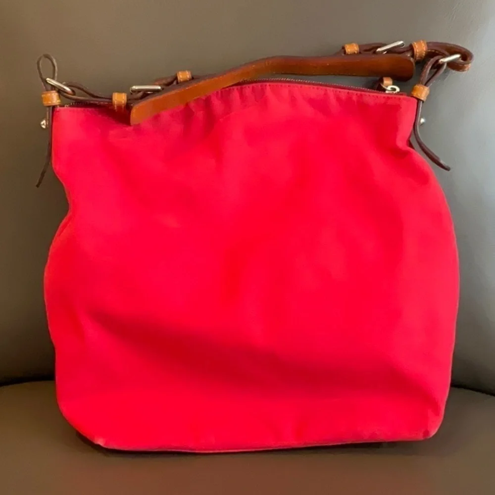 Dooney and Bourke canvas hobo red